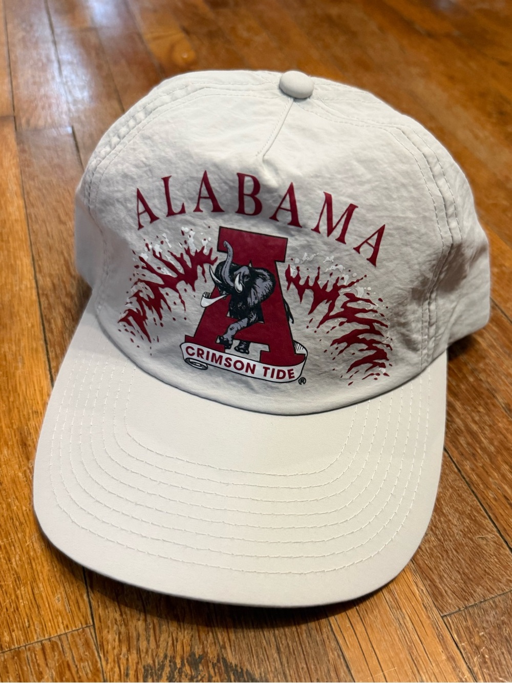 Alabama Crimson Tide light Grey Baseball Cap JNJ Apparel with Retro Design
